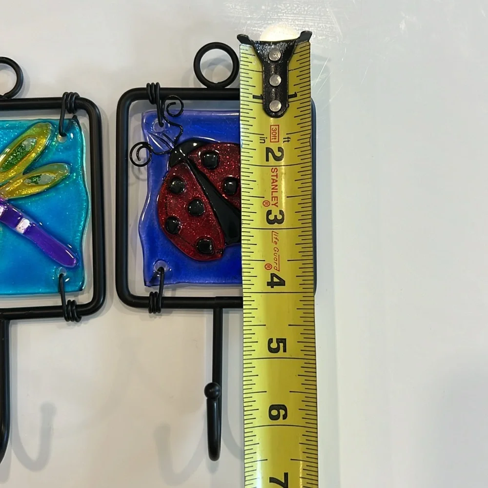 Glass & Metal Decorative Hooks